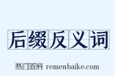 后缀反义词是什么意思的图片